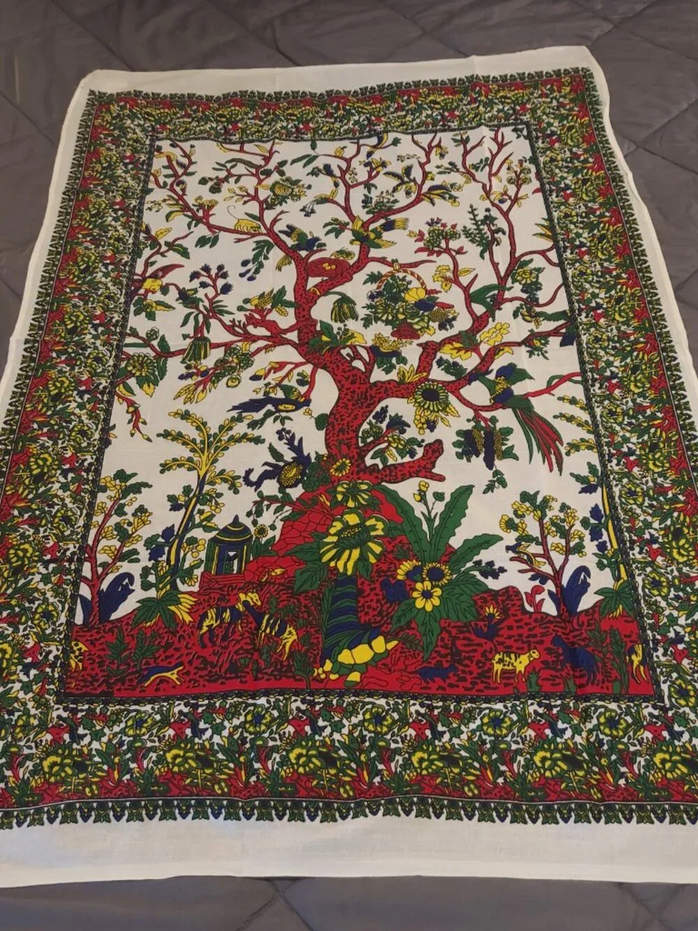 NWT Cotton Tree of Life Tapestry